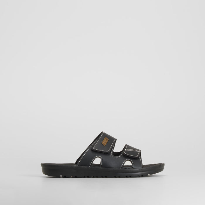 Chancla pala doble velcro negra COCONUT