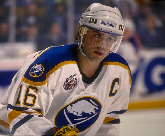 Pat LaFontaine Unsigned Close Up in White Photo