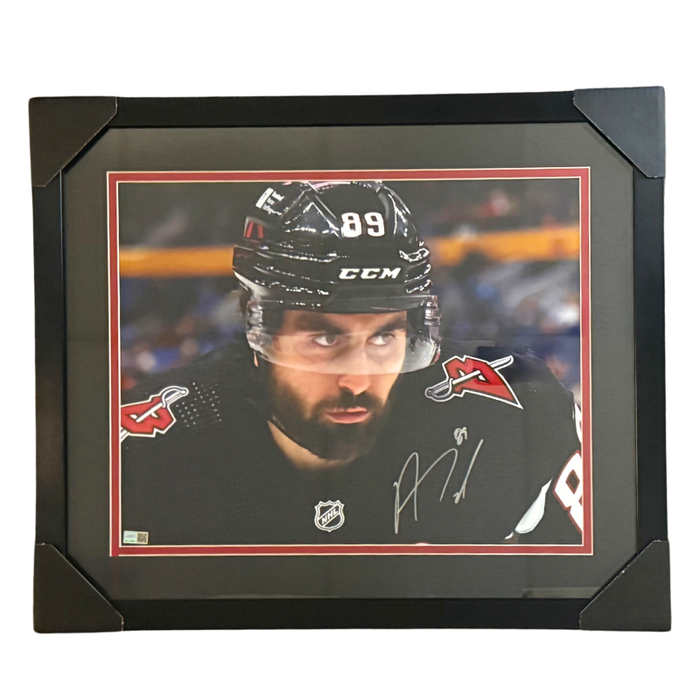 Alex Tuch Signed Close-up in Goathead Uniform 16x20 Photo Professionally Framed