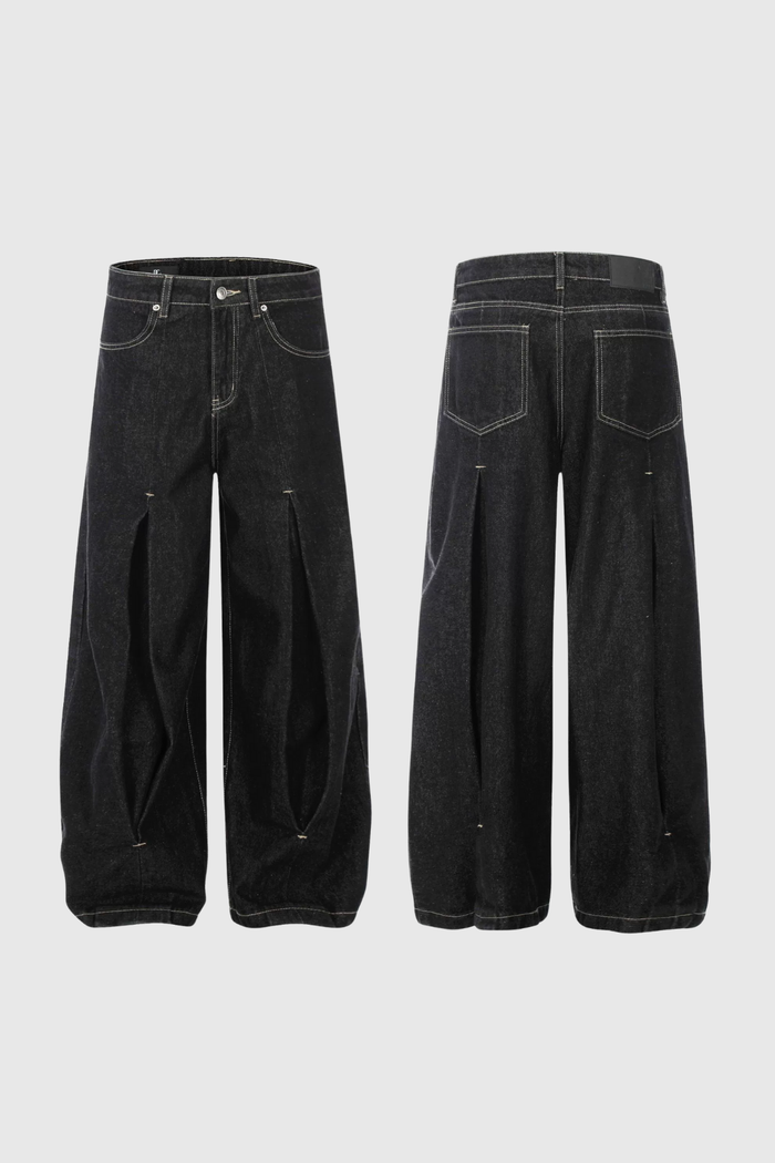 Areli Deconstruct Split Barrel Jeans