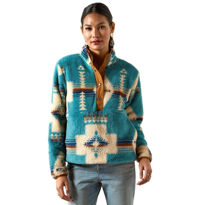 Ariat Berber Snap Front Sweatshirt in Agave Southwest Print