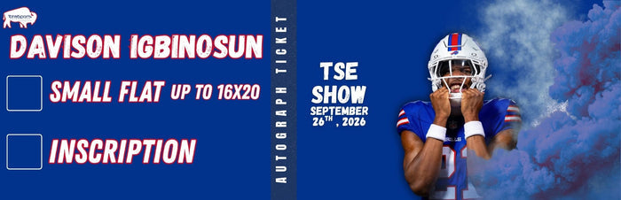 AUTOGRAPH TICKET: Get Your Flat (up to 16x20) or Mini Helmet Signed in Person by Davison Igbinosun