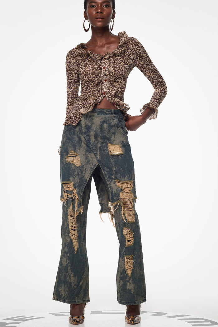Bairrfhionn Ripped Deconstruct Jeans
