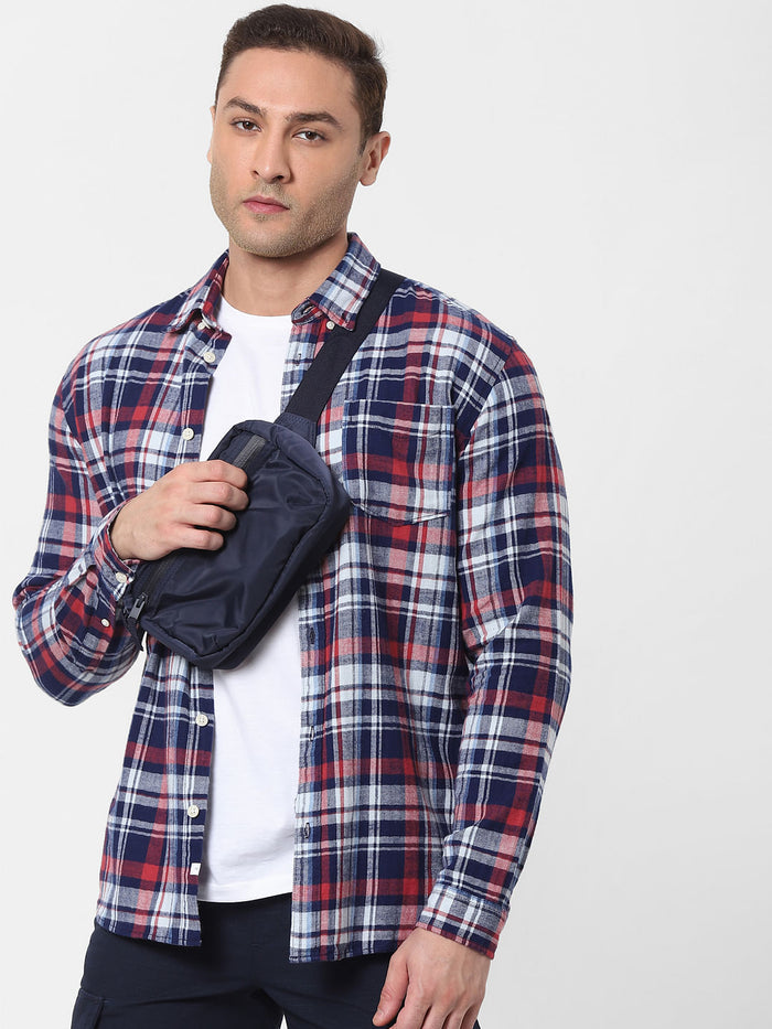 Blue Check Organic Cotton Full Sleeves Shirt