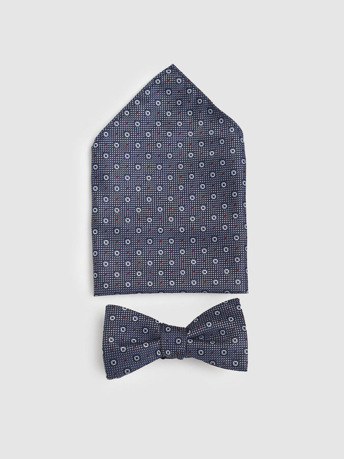 Blue Dobby Bow Tie