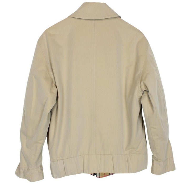Burberry Tan and Beige Rainbow Nova Check Full Zip Harrington Jacket