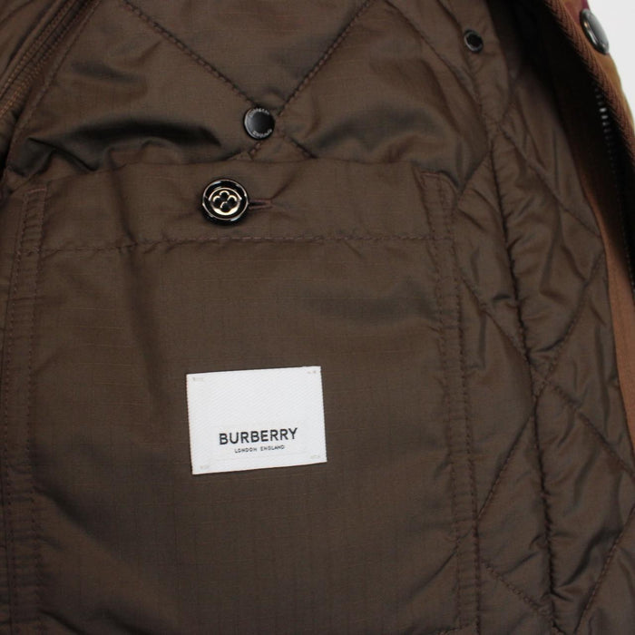 Burberry ‘York’ Birch Brown Nova Check Quilted Jacket