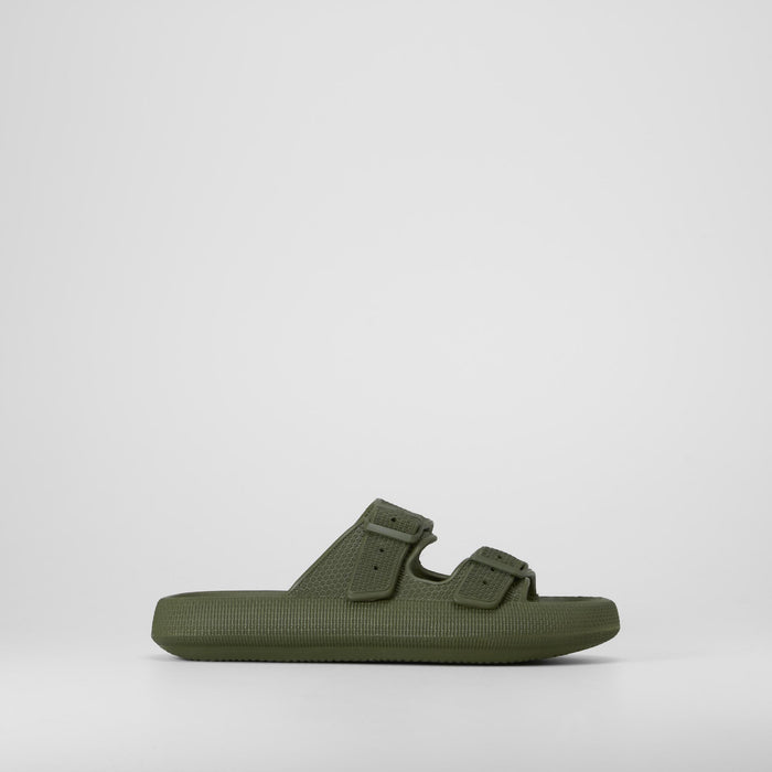 Chancla doble hebilla ajustable verde COCONUT