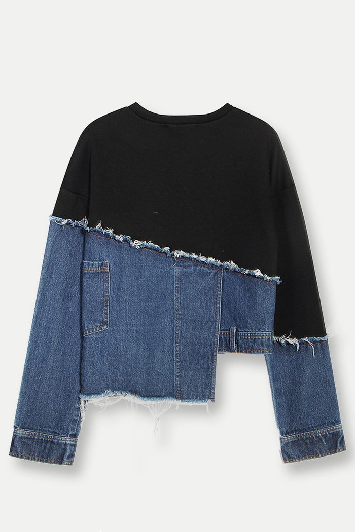 Clara Asymmetric Denim Top