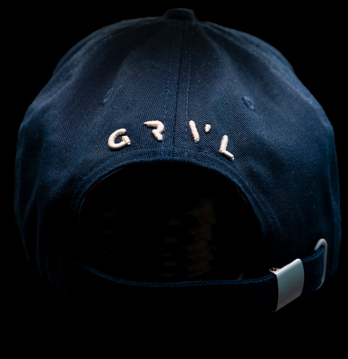Navy cycling cap back