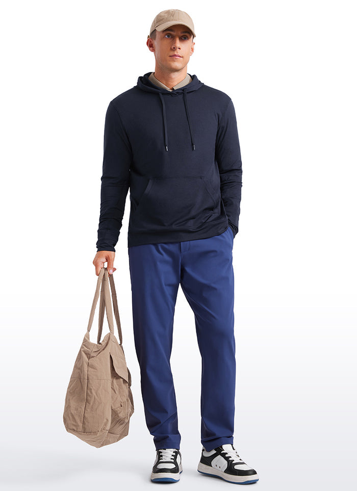 CRZ YOGA Women Casual Lightweight Pullover Hoodie Long Sleeve Navy