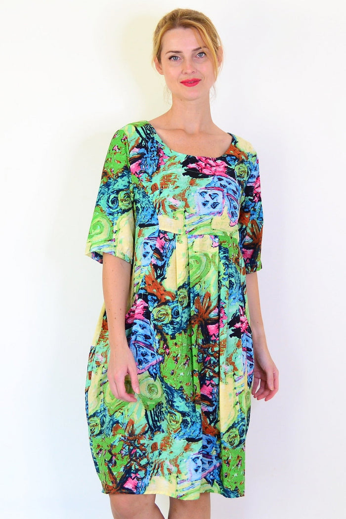 Ruby Rain Coastal Life summer tunic dress featuring lightweight fabric, relaxed fit, and nautical-inspired design.
