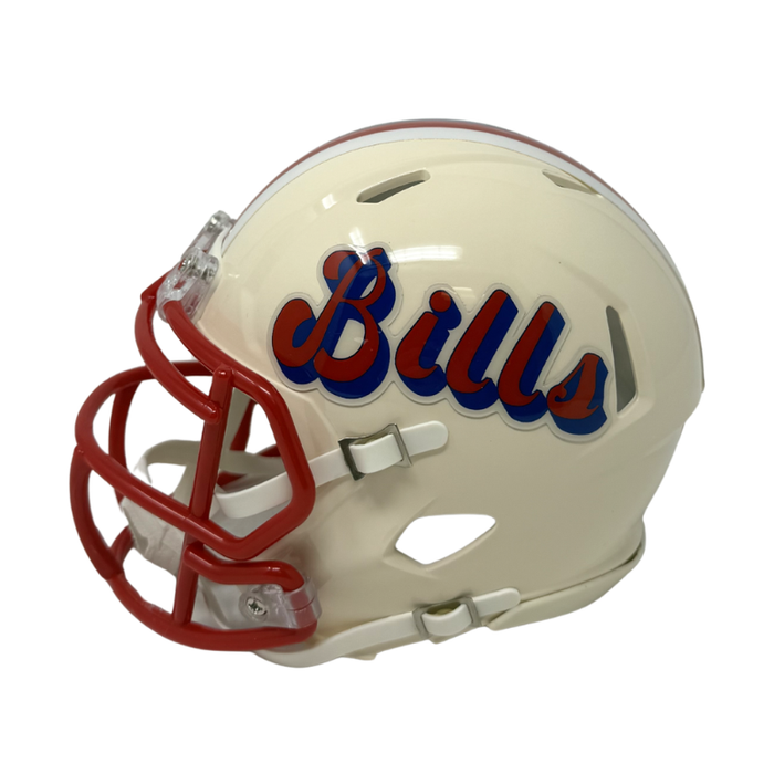 Cole Bishop Signed Buffalo Bills Retro Speed Mini Helmet