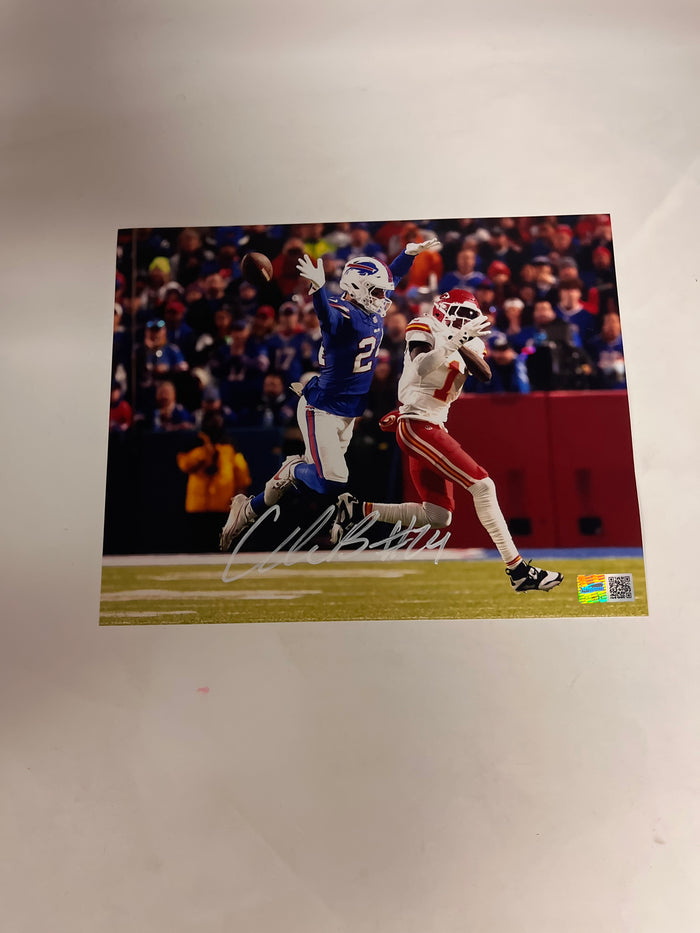 Cole Bishop Signed Pass Breakup vs Chiefs Photo