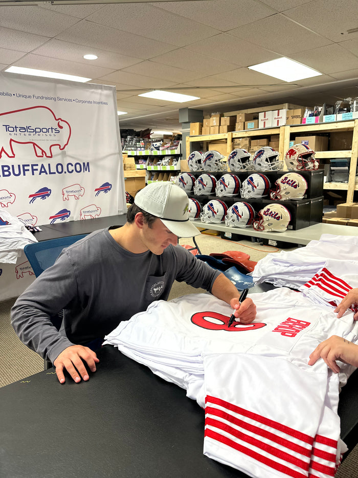 Cole Bishop Signed Pro-Style White College Football Jersey