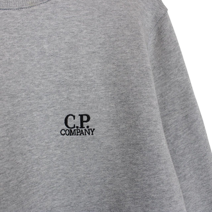 CP Company Grey Diagonal Raised Fleece Cotton Sweatshirt