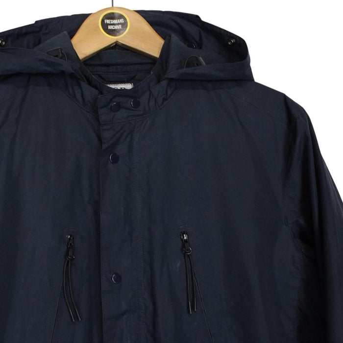 CP Company Micro-M Navy Blue Full Zip Nylon Goggle Jacket