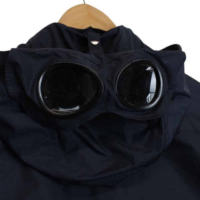CP Company Micro-M Navy Blue Full Zip Nylon Goggle Jacket