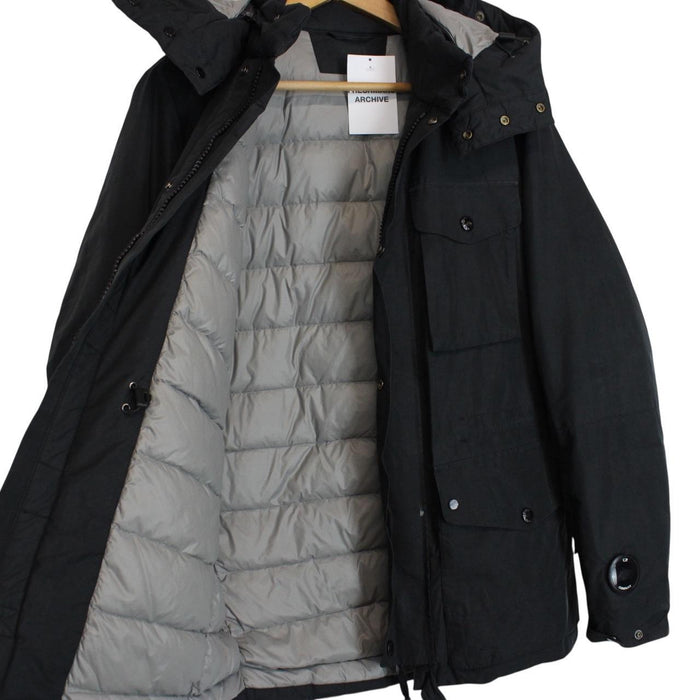 CP Company Micro-M Navy Blue Full Zip Padded Goggle Jacket