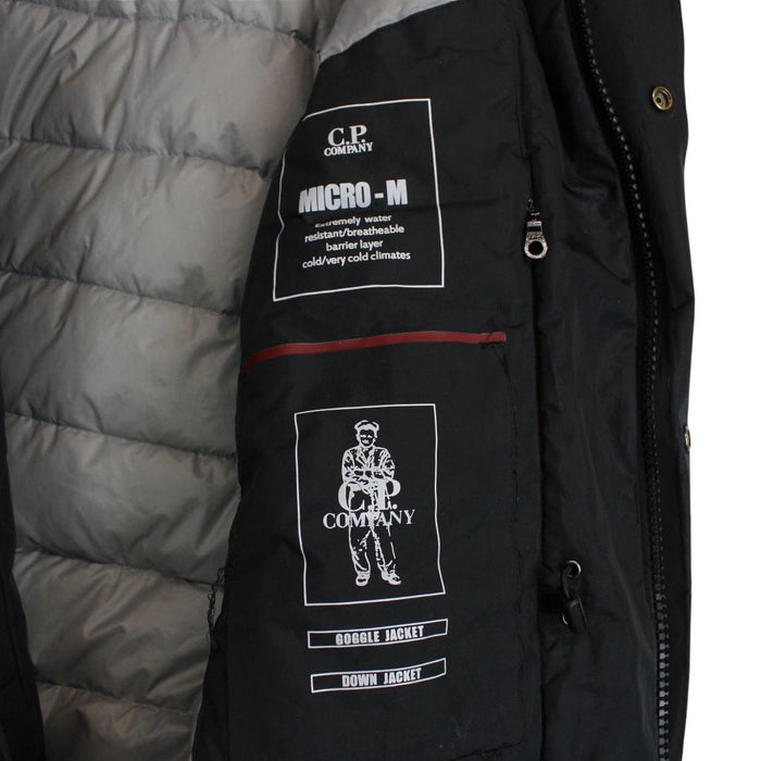 CP Company Micro-M Navy Blue Full Zip Padded Goggle Jacket
