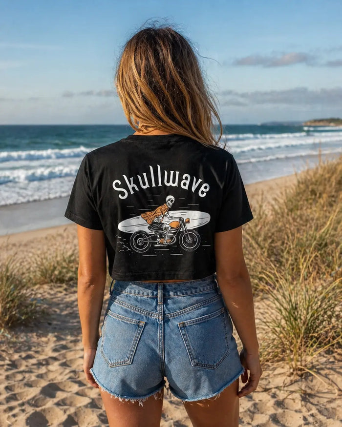Skullwave Store Crop Top Femme Crop Top Streetwear Biker Surf Femme | Skullwave Hossegor