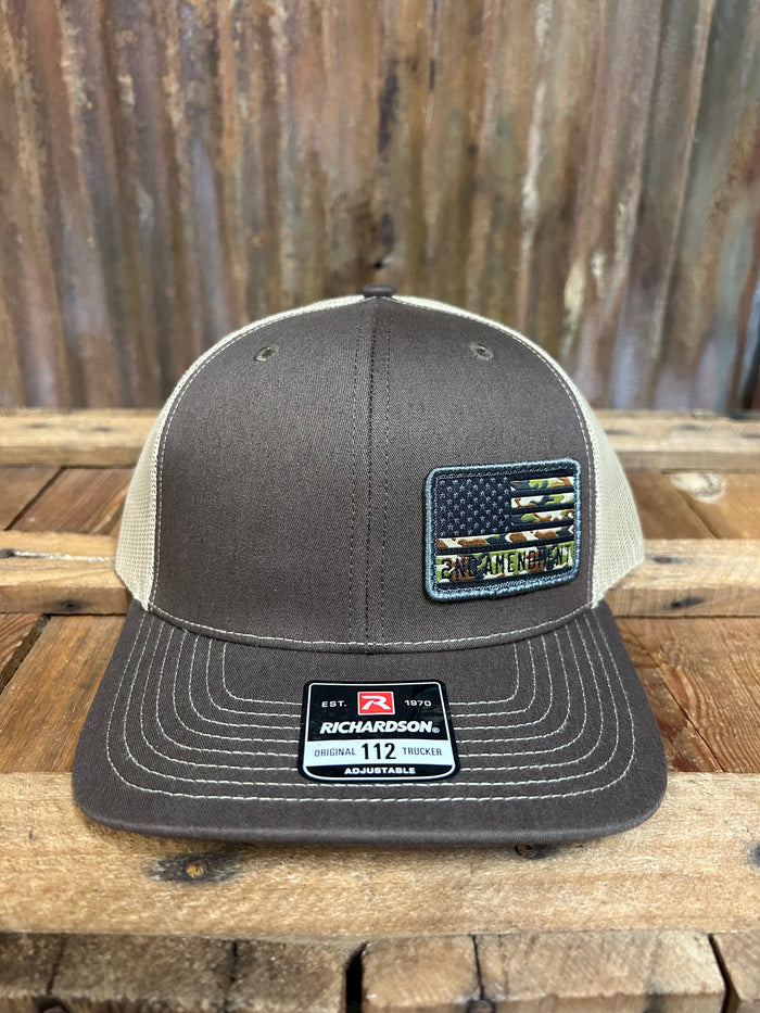 Dally Up 2nd Amendment Brown/Khaki Ballcap