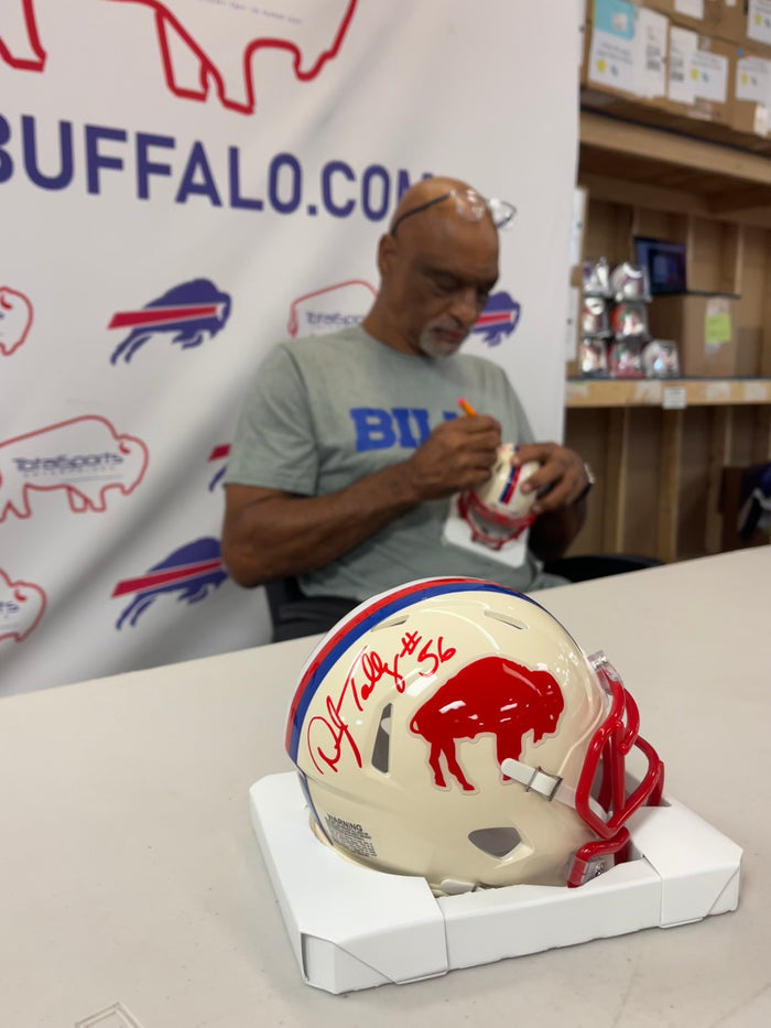 Darryl Talley Signed Buffalo Bills Retro Speed Mini Helmet