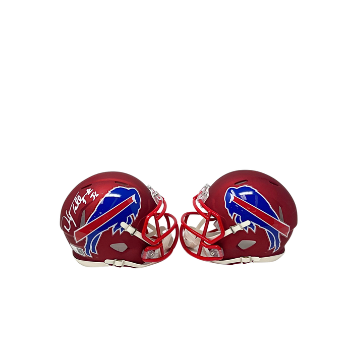 Darryl Talley Signed TSE Exclusive Riddell Inaugural Buffalo Bills Red Speed Mini Helmet