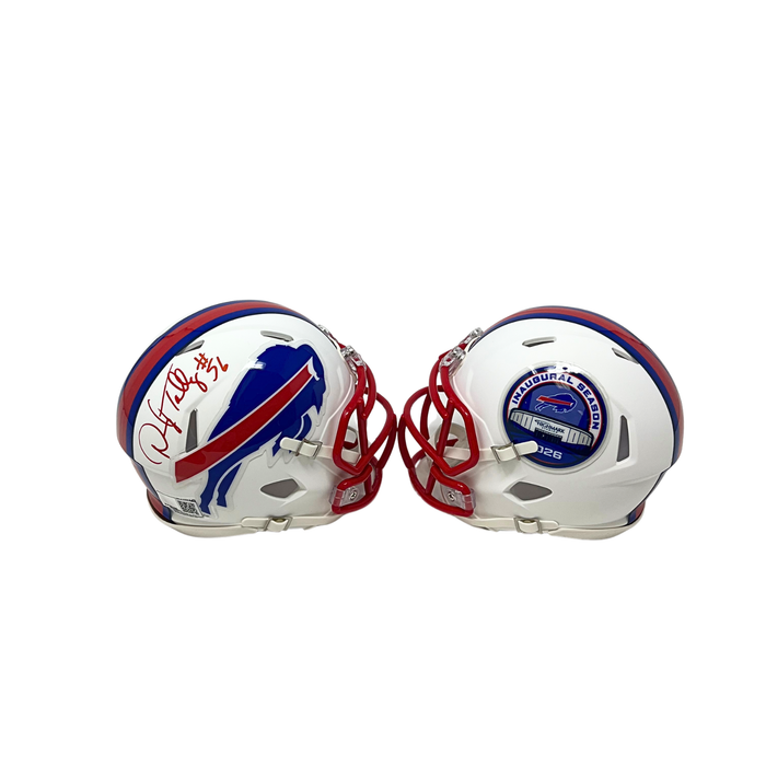 Darryl Talley Signed TSE Exclusive Riddell Inaugural Buffalo Bills White Speed Mini Helmet
