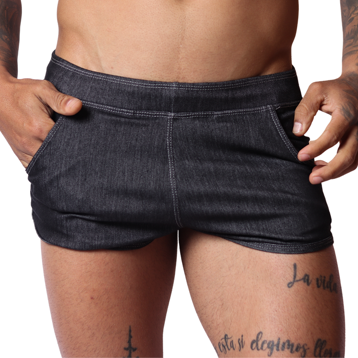 Denim Black Hot Shorts de Gigo Underwear
