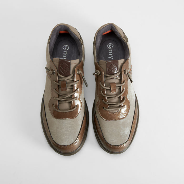 Deportiva casual cordón taupe MYSOFT