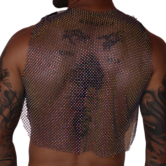 Diamond Black Crop Top vista posterior de Gigo Underwear