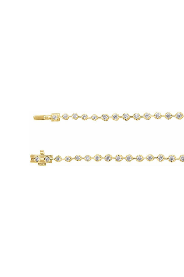 Diamond Graduated Tennis Necklace - 6.75 CTW Lab-Grown Diamond 14k Yellow Gold