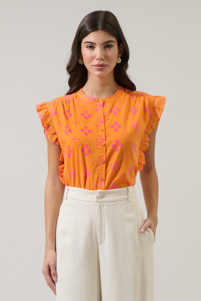 Donna Dot Hessi Button Down Top