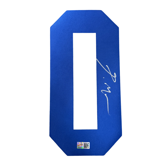 Eric Moulds Signed Blue Pro-Style Jersey Number #0