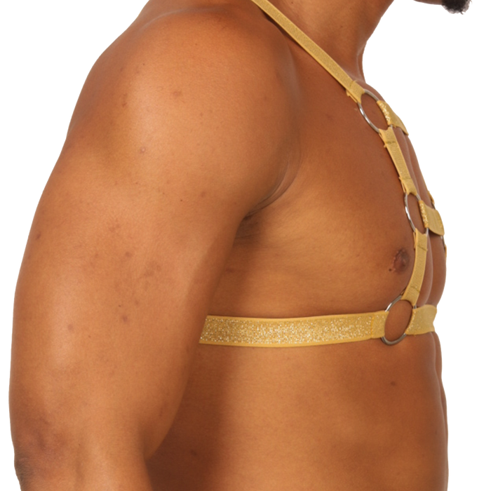 Hit Gold Harness vista frontal de Gigo Underwear
