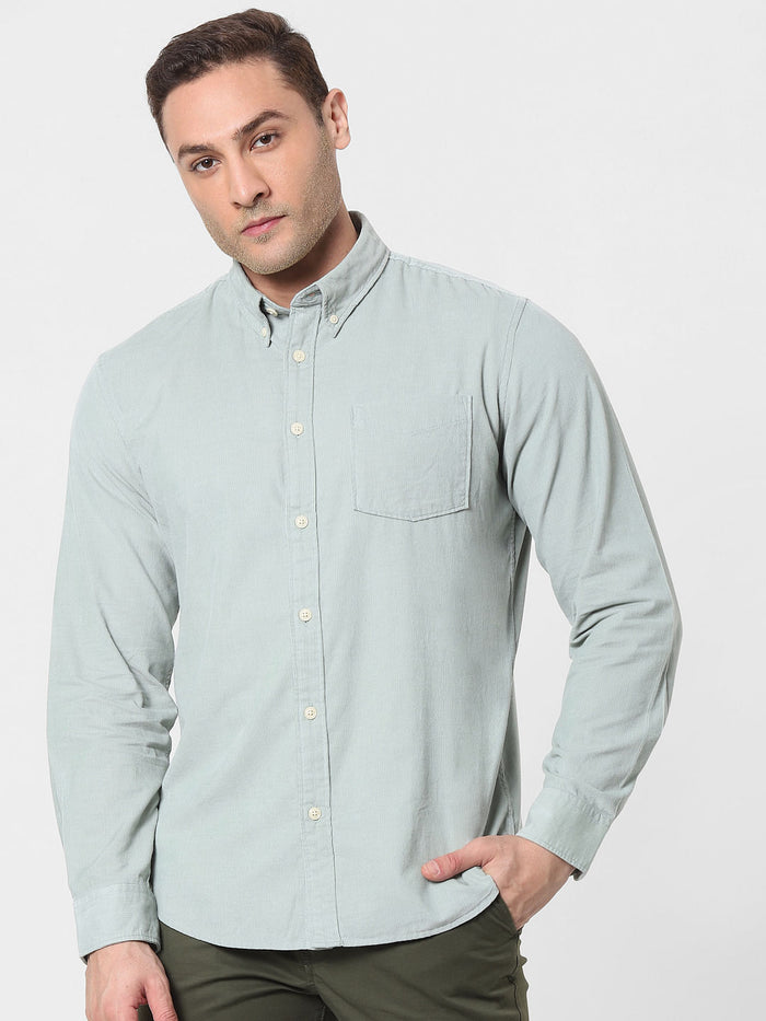 Light Green Full Sleeves Shirt