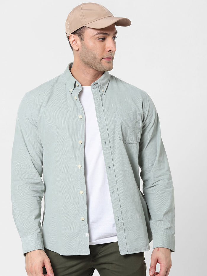 Light Green Full Sleeves Shirt