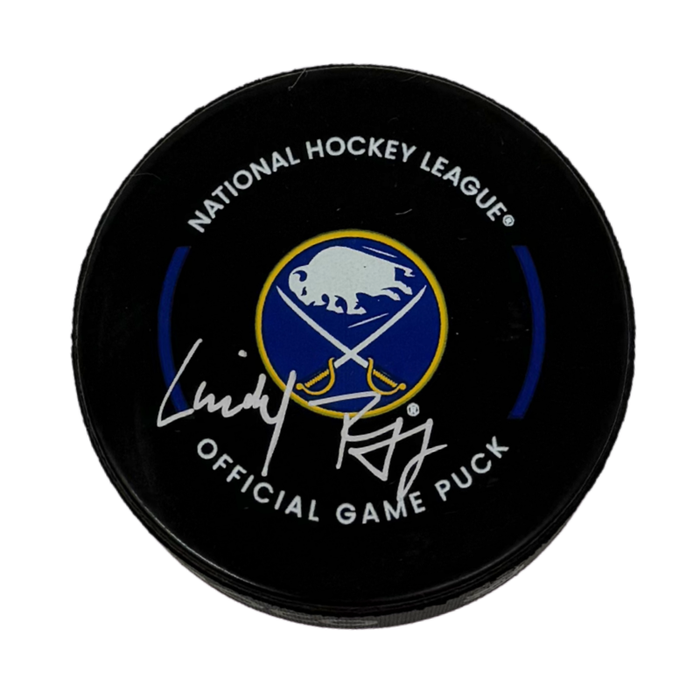 Lindy Ruff Signed Buffalo Sabres Official Game Model Hockey Puck