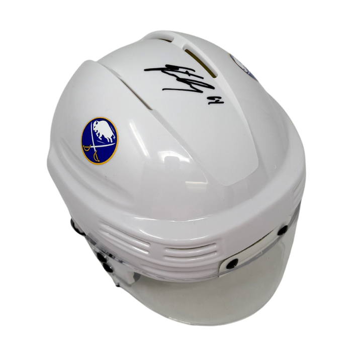 Logan Stanley Signed Buffalo Sabres White Hockey Mini Helmet
