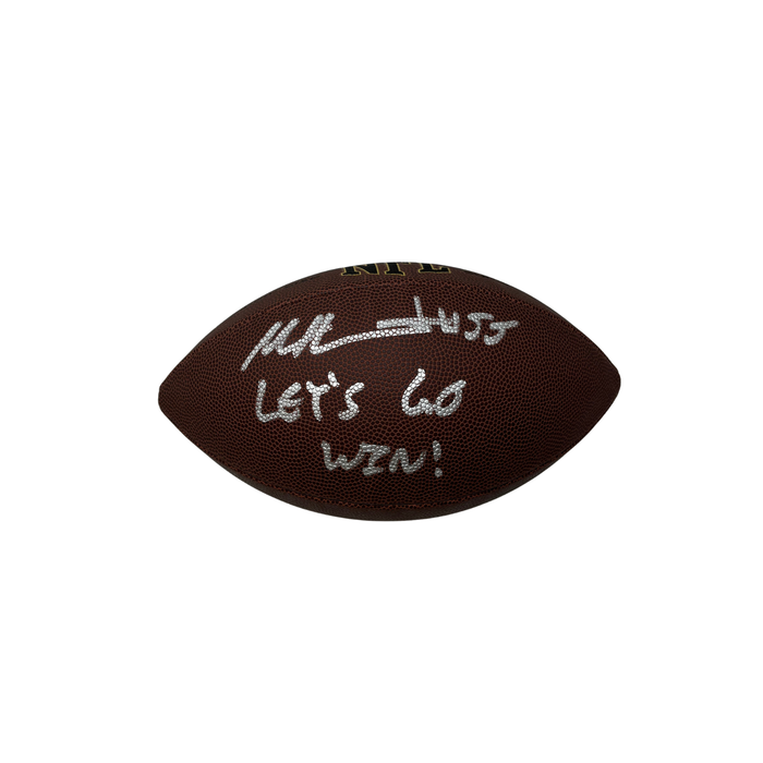 Michael Hoecht Signed Wilson Replica Football with "Let's Go Win"