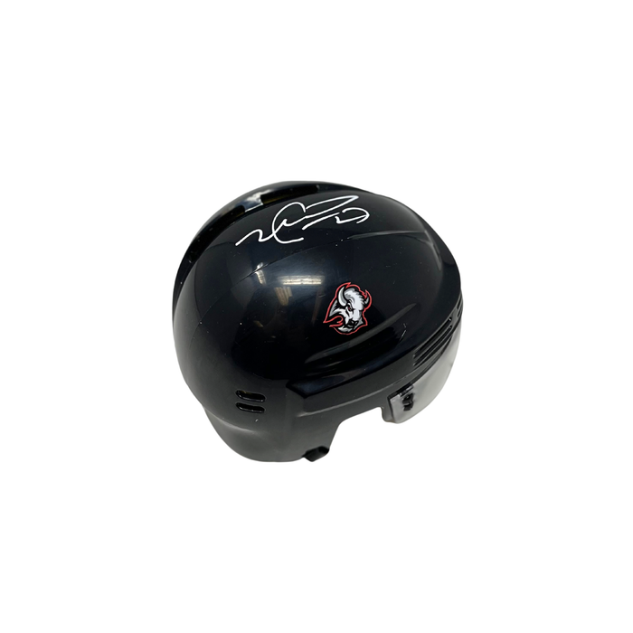 Michael Peca Signed Buffalo Sabres Black Goathead Hockey Mini Helmet