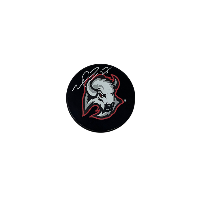 Michael Peca Signed Buffalo Sabres Large Goathead Logo Hockey Puck