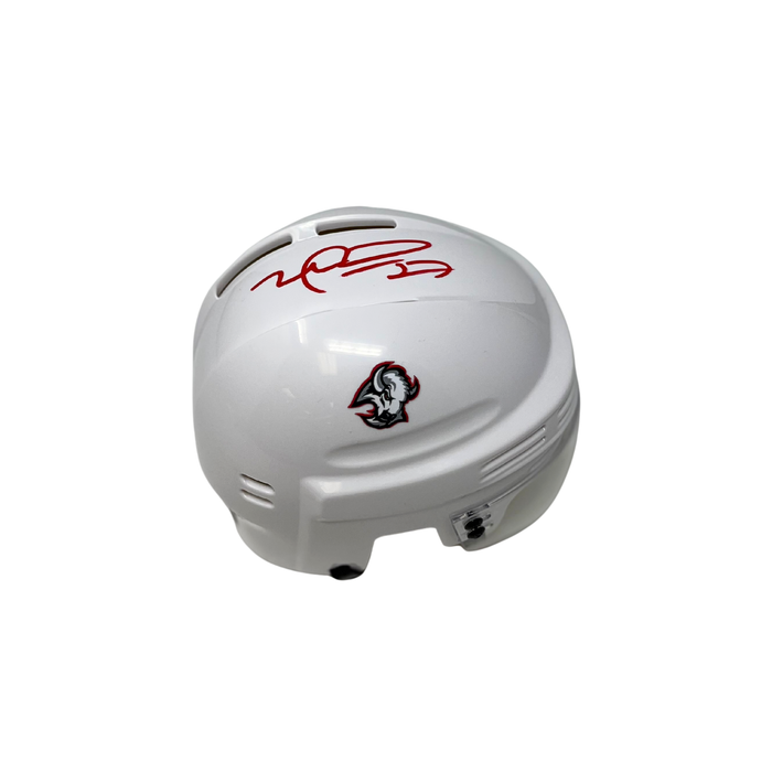 Michael Peca Signed Buffalo Sabres White Goathead Hockey Mini Helmet