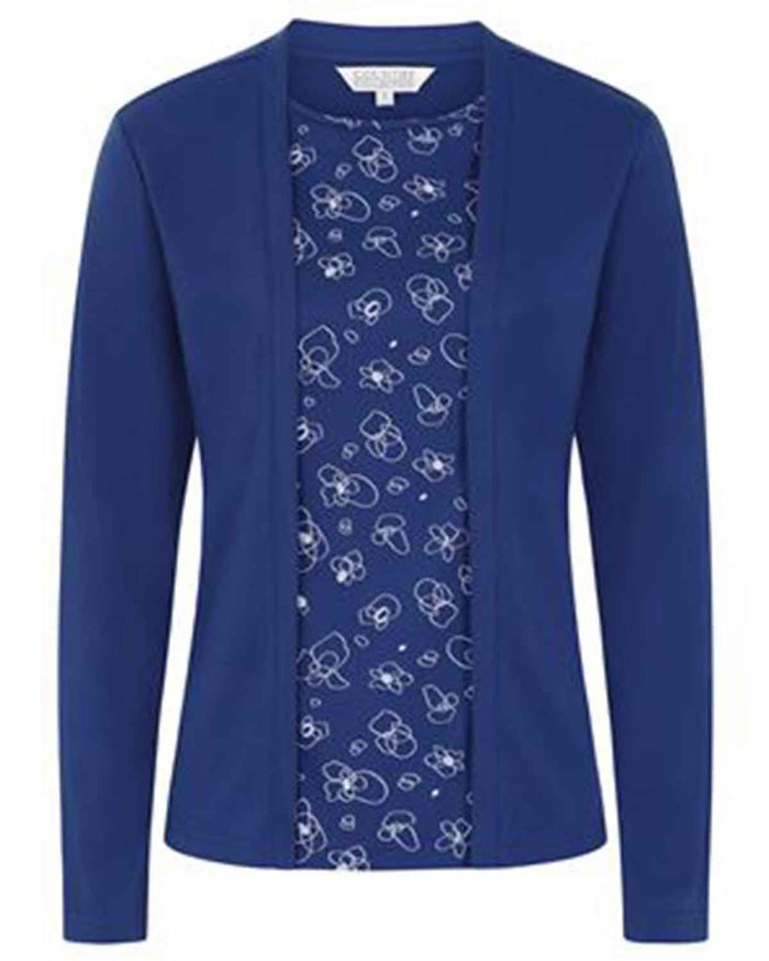 Mock Cardigan Patterned Layer Top - Image 2 - The Classic Boutique