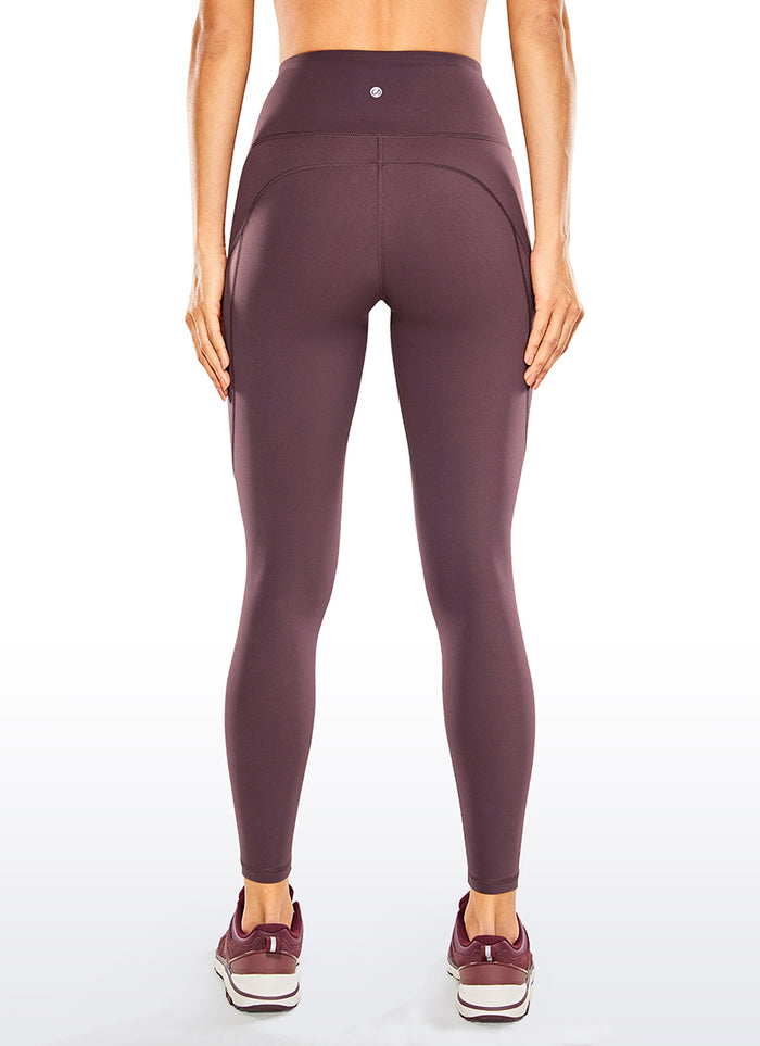CRZ YOGA Women's Yoga Train High Rise Nakedfeel Pocket Leggings 25'' Arctic Plum