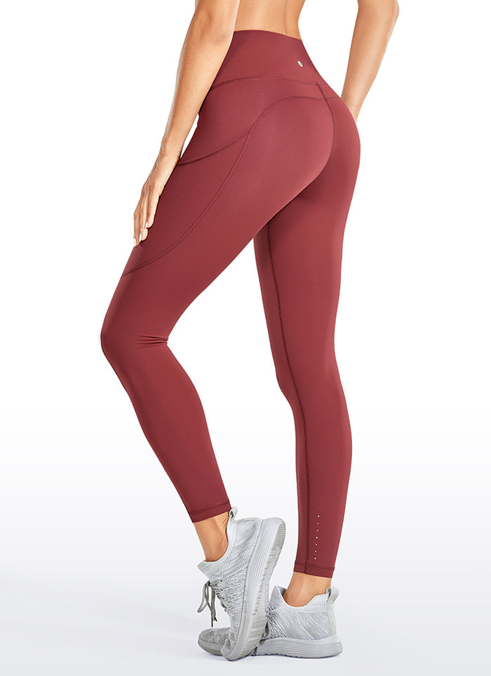 CRZ YOGA Women's Yoga Train High Rise Nakedfeel Pocket Leggings 25'' Savannah
