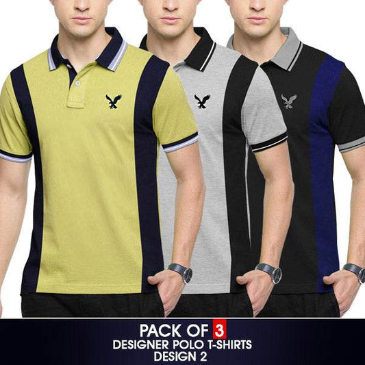 Pack of 03 Men's Polo T-Shirts - Dubai Offers Today