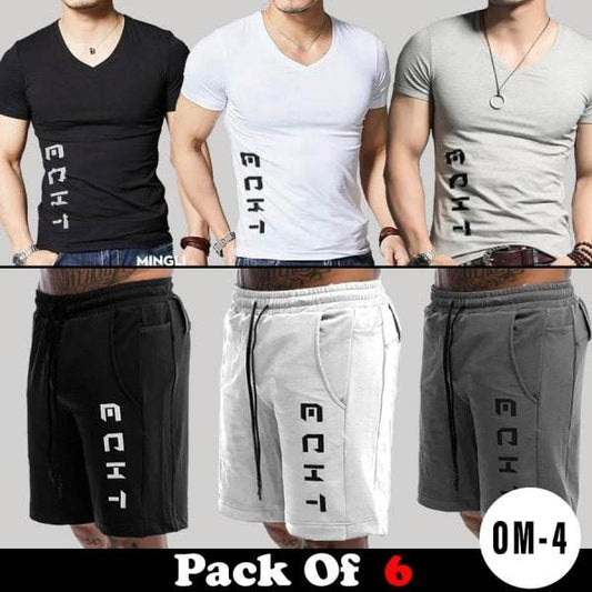PACK OF 6 MEN SHORTS T-SHIRTS - Dubai Offers Today