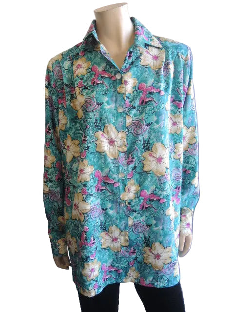 Party Girl Wash & Wear Blouse (Long or Short Sleeves)